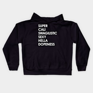 SUPER CALI BLACK Print Kids Hoodie